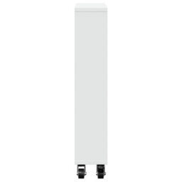 Berkfield Narrow Storage Trolley White 48X13X68 Cm Engineered Wood - thumbnail 5