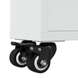 Berkfield Narrow Storage Trolley White 48X13X68 Cm Engineered Wood - thumbnail 8