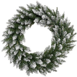 Samuel Alexander 60Cm Snow Tip Christmas Wreath With 160 Bullet Tips - thumbnail 9