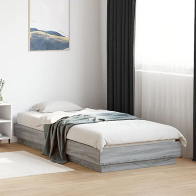 Berkfield Bed Frame Without Mattress Grey Sonoma 100X200 Cm Engineered Wood - image 1