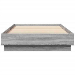 Berkfield Bed Frame Without Mattress Grey Sonoma 100X200 Cm Engineered Wood - thumbnail 4
