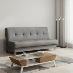 Enduro Iii Sofa Bed For Living Room Polyurethane Foam Wave Spring Wooden Frame Click Clack 193X90X85Cm Grey - thumbnail 2