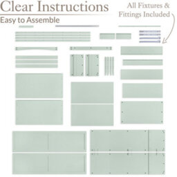 Christow Sage Double Wardrobe With Drawer 2 Door Bedroom Storage Furniture Cupboard - thumbnail 6