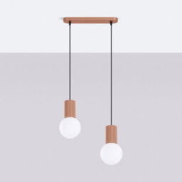 Sollux Lighting Halo Aluminum/glass Mocca 2 Lights Modern Pendant Lamps - thumbnail 2