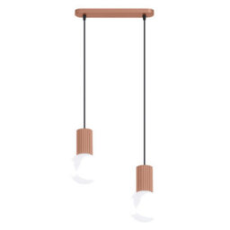 Sollux Lighting Halo Aluminum/glass Mocca 2 Lights Modern Pendant Lamps - thumbnail 1