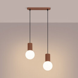 Sollux Lighting Halo Aluminum/glass Mocca 2 Lights Modern Pendant Lamps - thumbnail 3