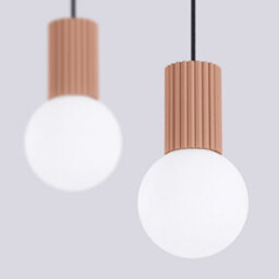 Sollux Lighting Halo Aluminum/glass Mocca 2 Lights Modern Pendant Lamps - thumbnail 5