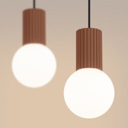 Sollux Lighting Halo Aluminum/glass Mocca 2 Lights Modern Pendant Lamps - thumbnail 4