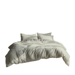 Plain Dyed Easy Care Polycotton Duvet Cover And Pillowcase/s Set Bed Linen Cream - thumbnail 2