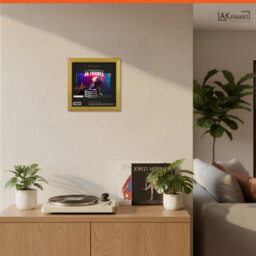 "12X12""  Gold Classic Vinyl Record Frame For 12 Inch Lp Album Covers - Elegant Wall Display - Ak Frames" - thumbnail 5