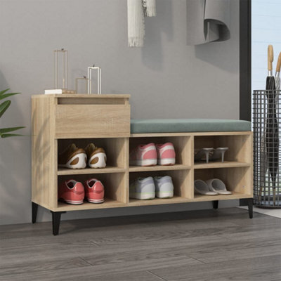 Walplus Shoe Cabinet Sonoma Oak 102X36X60 Cm Engineered Wood - image 1