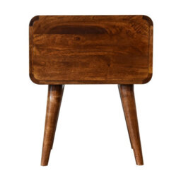 Artisan Furniture 2 Drawer Curved Chestnut Bedside - thumbnail 2