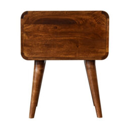 Artisan Furniture 2 Drawer Curved Chestnut Bedside - thumbnail 9