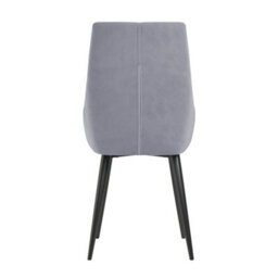 Darphe Set Of 2 Grey Velvet Metal Legs Button Upholstered Dining Chair, 49Cm W X 50Cm D X 88Cm H - thumbnail 4