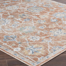 Livabliss Lillian-Washable Brown Blue Traditional Vintage Boho Living Dining Rug 160 X 213 Cm Easy Care, Non Shedding - thumbnail 6