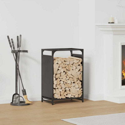 Walplus Firewood Rack Black 44X28X65 Cm Cold-Rolled Steel - image 1