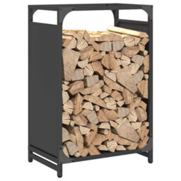 Walplus Firewood Rack Black 44X28X65 Cm Cold-Rolled Steel - thumbnail 4