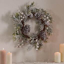 Dibor Giant Snowdrift Front Door Autumn Wreath Winter Spring Wreath 50Cm - thumbnail 5