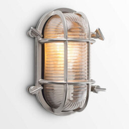 Valuelights Bow Chrome Nautical Oval Bulkhead Ip64 Warm Led Outdoor Wall Light - thumbnail 3
