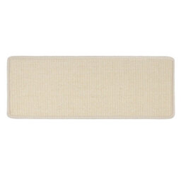 Floordirekt Pure Nature Self Adhesive Edged Hard Wearing Sisal Stair Tread Mat For Indoor Stairs Semicircular Ivory 23.5 X 65 Cm - thumbnail 4