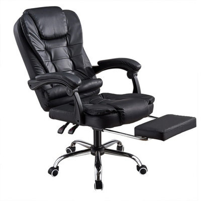 Executive Office Chair Pu Leather Padded Recline Computer Pc Swivel Desk Chair - image 1