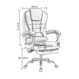 Executive Office Chair Pu Leather Padded Recline Computer Pc Swivel Desk Chair - thumbnail 2