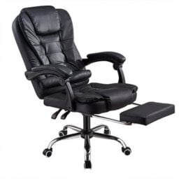 Executive Office Chair Pu Leather Padded Recline Computer Pc Swivel Desk Chair - thumbnail 3
