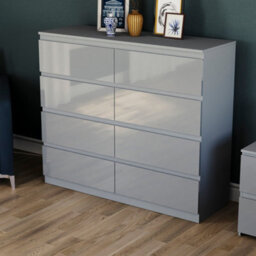 Lassic Vida Designs Glinton 8 Drawer Chest (100% Fsc), Grey - thumbnail 1