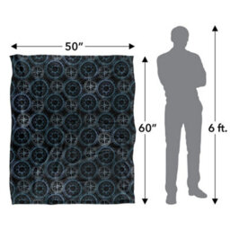 Jq Licensing Silky Comp Supersoft Blanket Black/multicoloured (One Size) - thumbnail 5