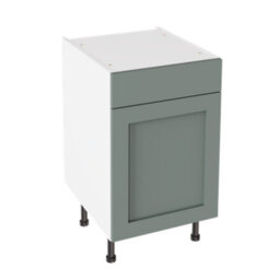 Kitchen Kit Drawerline Base Cabinet 500mm Shaker - Matt Sage Green - thumbnail 1