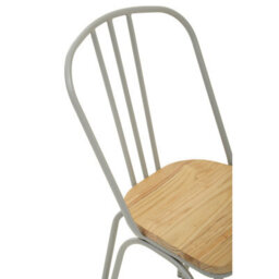 Orsina Lightweight Grey Finish Metal Frame Dining Chair, Comfy Outdoor Chair Metal, Effortless Cleaning Metal Chair - thumbnail 8