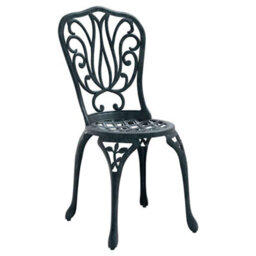 Berkfield Garden Bistro Set 3 Pcs Green Aluminium - thumbnail 4