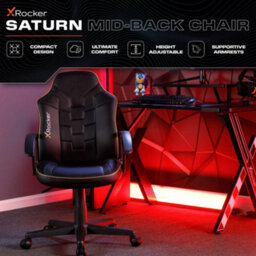 X Rocker Saturn Ergonomic Pc Office Gaming Chair - Black - thumbnail 2