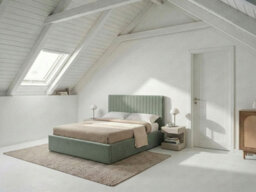Beliani Ottoman Bed Vion Boucle Green 140 X 200 Cm (Eu Double) - thumbnail 2