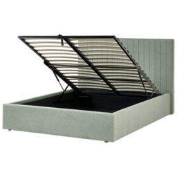Beliani Ottoman Bed Vion Boucle Green 140 X 200 Cm (Eu Double) - thumbnail 4