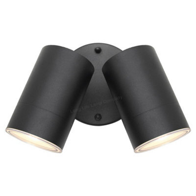 Long Life Lamps Company Modern 11W Led Outdoor Twin Garden Wall Light Black Warm White Zlc346B - image 1