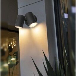 Long Life Lamps Company Modern 11W Led Outdoor Twin Garden Wall Light Black Warm White Zlc346B - thumbnail 8