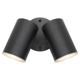 Long Life Lamps Company Modern 11W Led Outdoor Twin Garden Wall Light Black Warm White Zlc346B - thumbnail 1