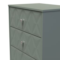 San Jose Ready Assembled Matt Green No Effect 3 Drawer Deep Chest (H)791mm (W)746mm (D)395mm - thumbnail 4