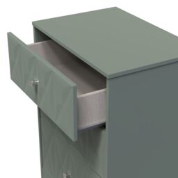 San Jose Ready Assembled Matt Green No Effect 3 Drawer Deep Chest (H)791mm (W)746mm (D)395mm - thumbnail 3