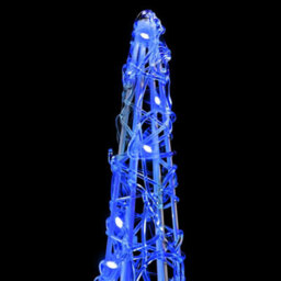 Vidaxl Christmas Tree With 90 Leds 3 Pcs Blue 20 X 20 X 80 Cm Acrylic - thumbnail 6