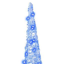 Vidaxl Christmas Tree With 90 Leds 3 Pcs Blue 20 X 20 X 80 Cm Acrylic - thumbnail 5