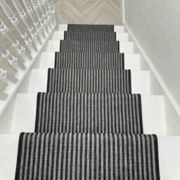 Pinstripe Stair Runner - Reversible, Durable & Hardwearing Carpet For Stairs & Staircases, Multiple Lengths - thumbnail 9