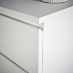 Home Source Lugano White 4 Drawer Chest Of Drawers High Gloss Drawer Fronts - thumbnail 4