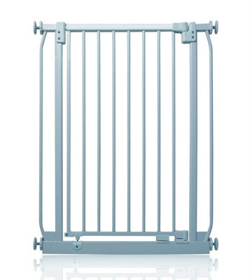 Safetots Extra Tall Elite Safety Gate, 71Cm - 80Cm, Matt Grey, Extra Tall 96.8Cm In Height, Pressure Fit Stair Gate - image 1