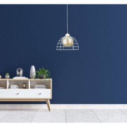 Luminosa Lighting Luminosa Idago Wire Frame Pendant Ceiling Light White 1X E27 - thumbnail 3
