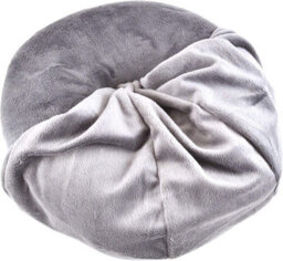 Travel Pillow Hoodie - Grey Soft Plush Neck Supporting Cushion With Drawstring Closure Hood - Measures 32 X 30 X 9Cm - thumbnail 4