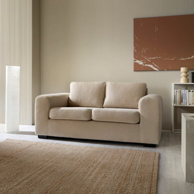Abakus Direct Boston 2 Seater Sofa In Grey Basket Weave - image 1