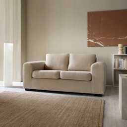 Abakus Direct Boston 2 Seater Sofa In Grey Basket Weave - thumbnail 1