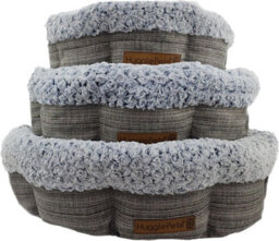 Huggle Pets Hugglepets Granite Ivory Donut Supersoft Non Slip 60Cm Dog Bed